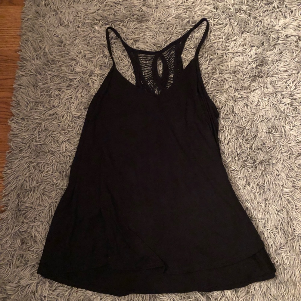 Target black detailed flowy tank